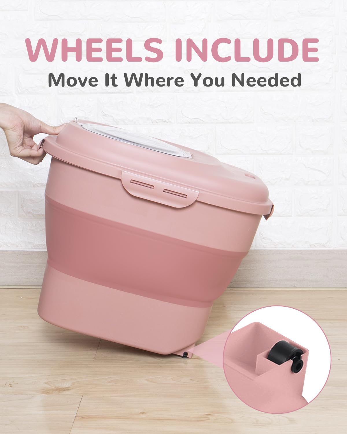 DDMOMMY two-pack airtight containers for organized pet storage.