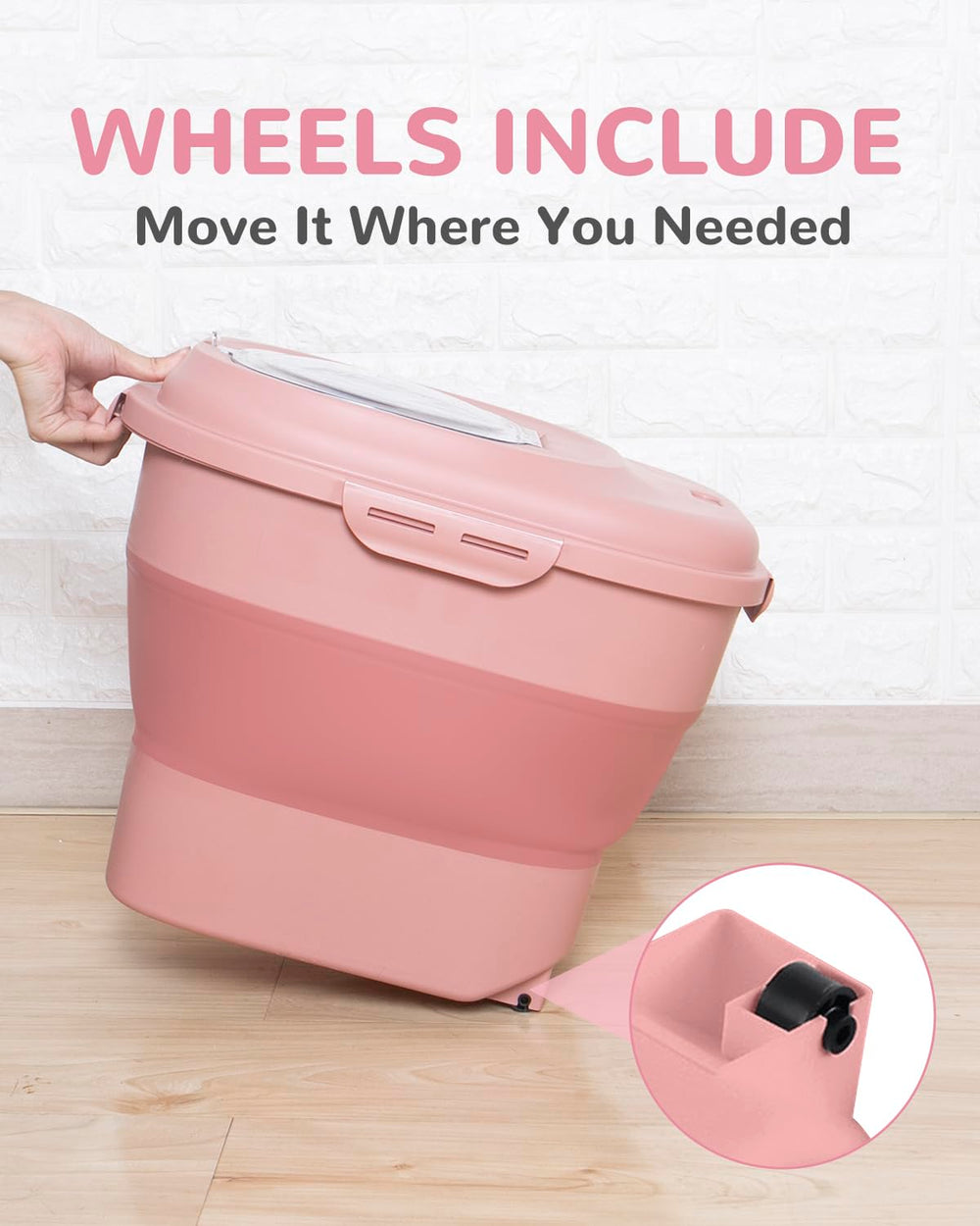 DDMOMMY two-pack airtight containers for organized pet storage.