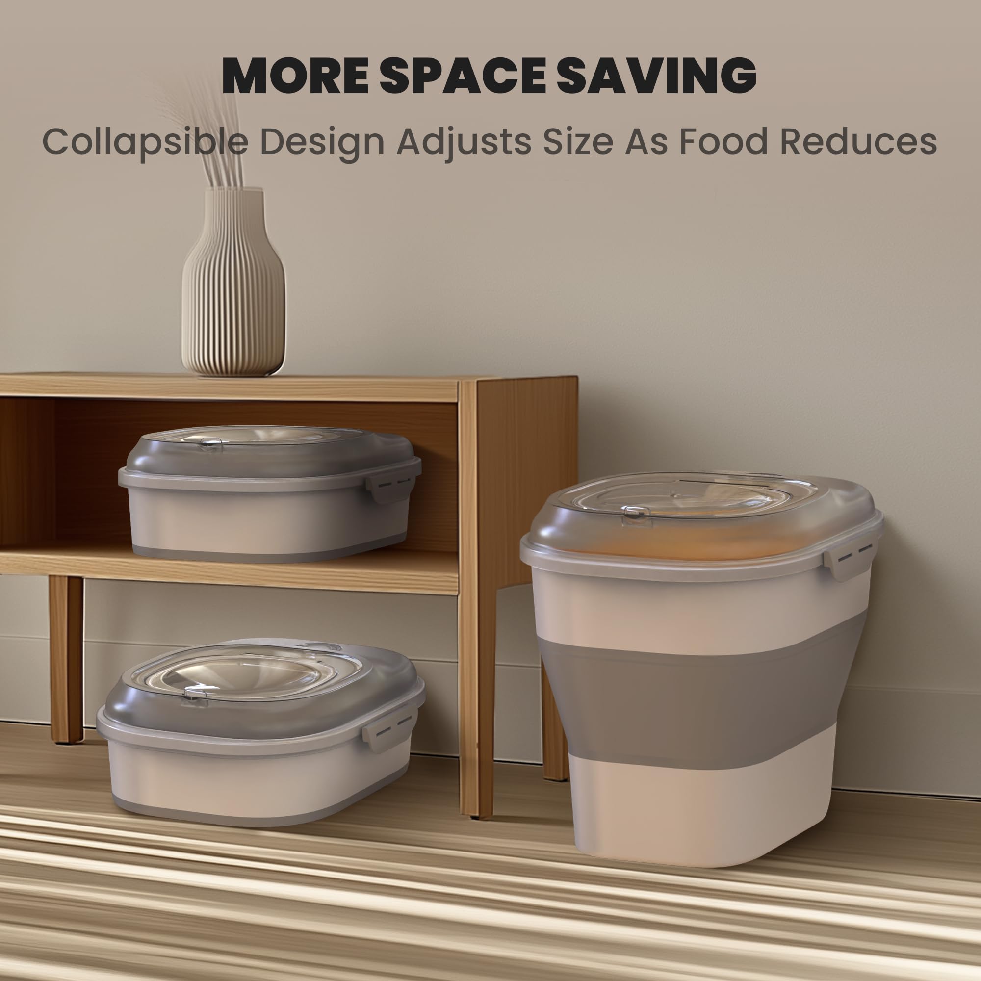 DDMOMMY versatile-storage-rice-and-flour stores pantry staples beyond pet food.