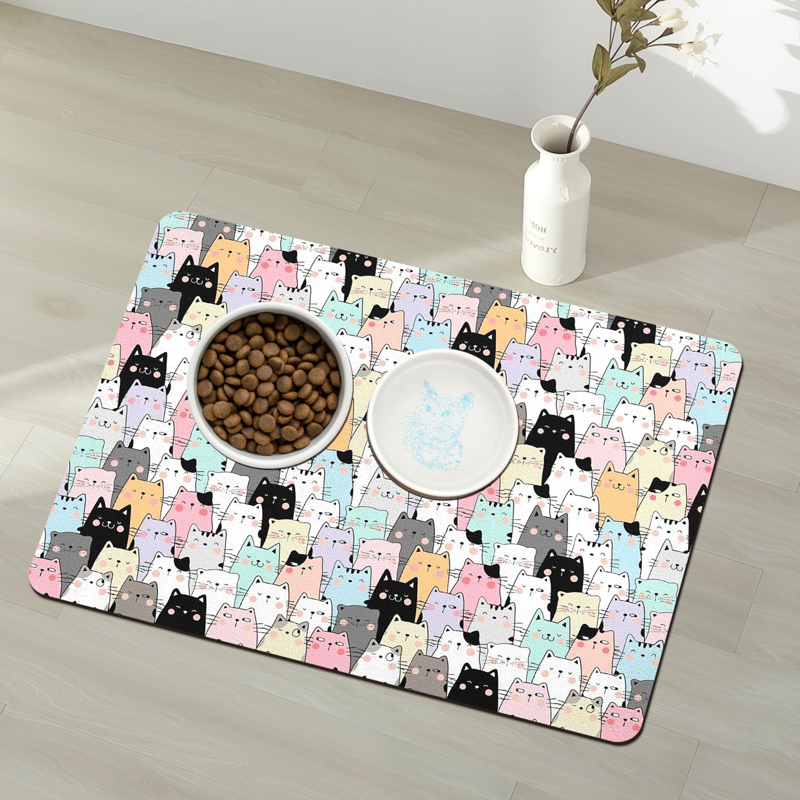 DDPODNQAK Durable pet mat protects floors and reduces mess.