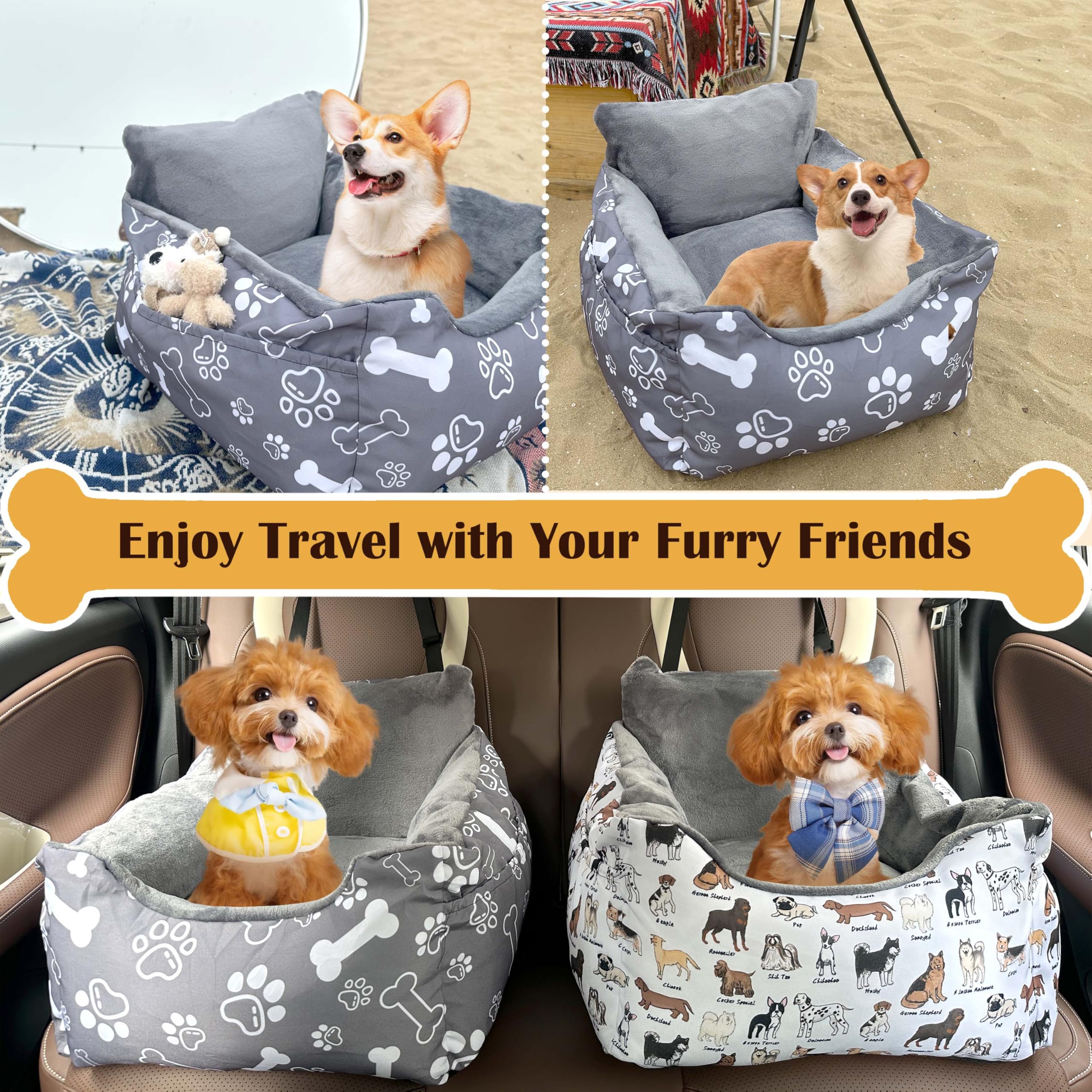 DDPODNQAK dog car seat easy installation on front or rear seats