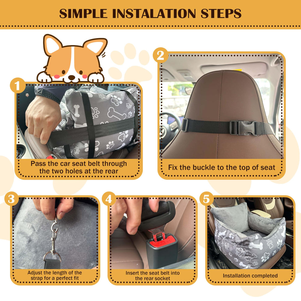 DDPODNQAK dog car seat secure nylon buckle and elastic seat belt