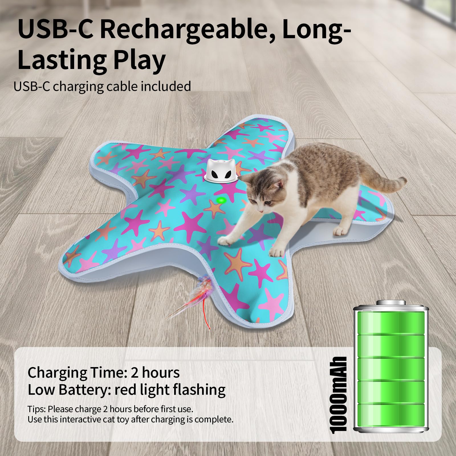 ddxcoo cat toy suction base demonstrates stable play during vigorous sessions.