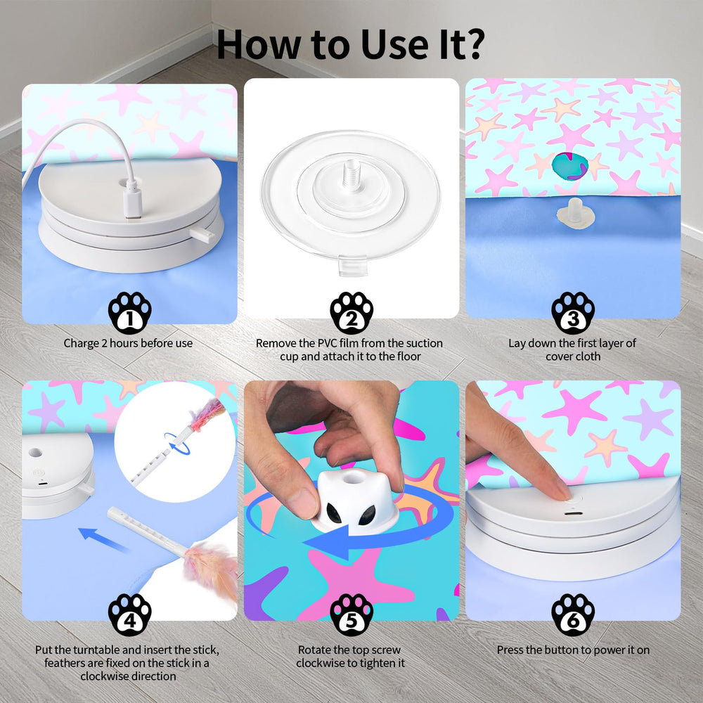 ddxcoo cat toy featuring three modes and setup button enables adaptable play.