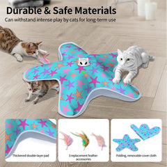ddxcoo cat toy USB-C rechargeable battery enables longer self-play sessions.