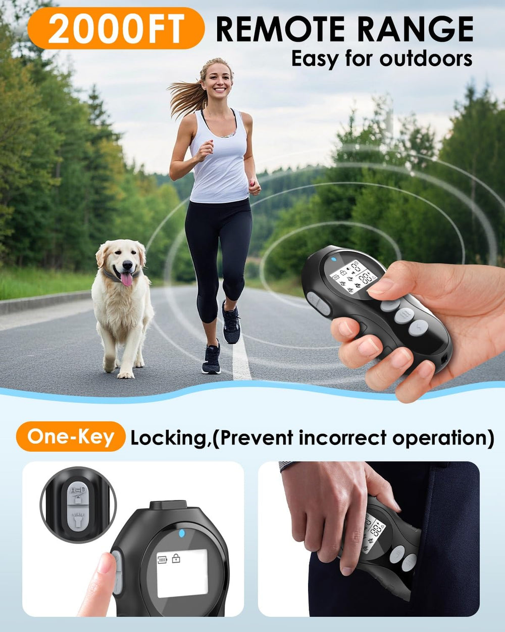 DDZ adjustable-fit collar fits dogs 10–120 lbs for versatile training across breeds.
