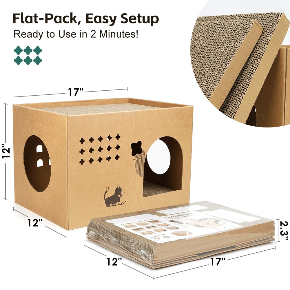 Durable corrugated cardboard construction protects furniture while entertaining pets by Deamoser.
