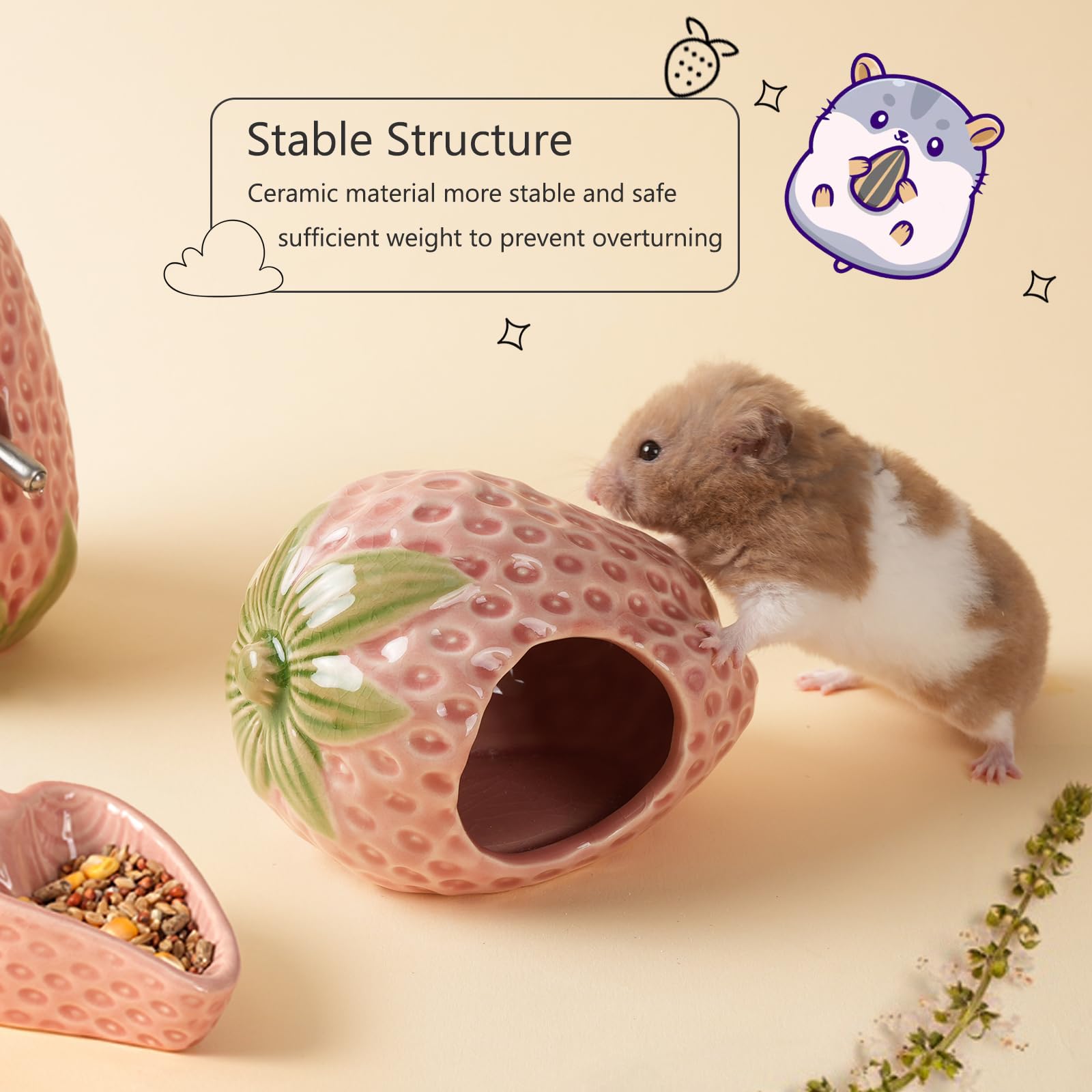 Deapeey gerbil hideaway keeps pets secure during playtime.