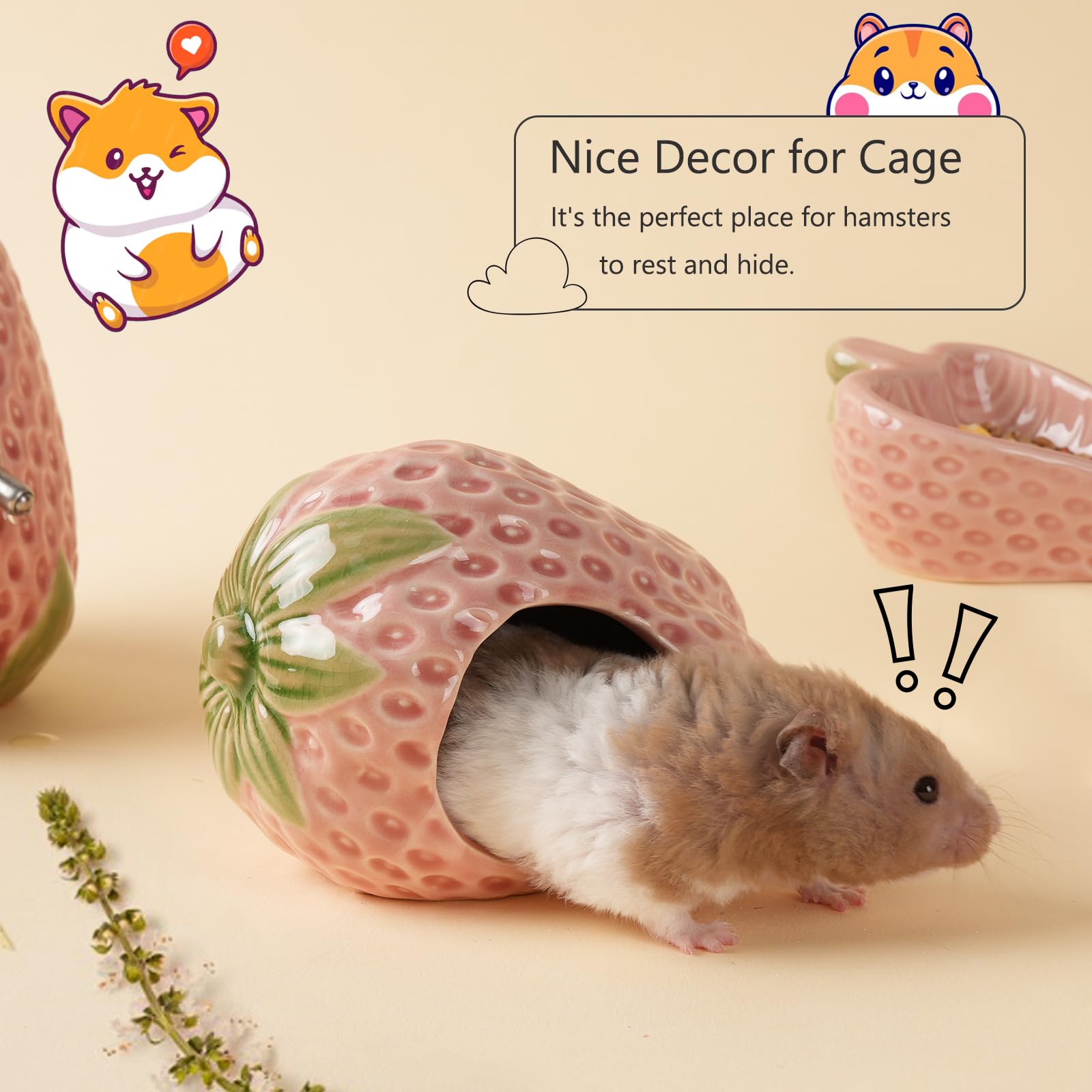 Deapeey pink hamster bed suits year-round comfort and warmth.