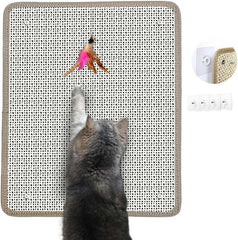 Deapher cat nail file scratcher front view demonstrates dual-action nail filing for playful grooming.