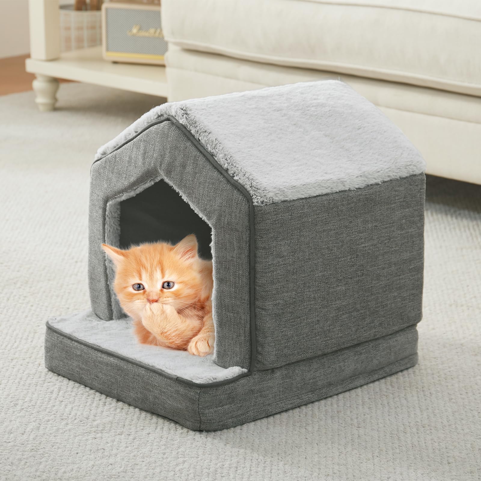 DEBANG HOME assembled shipping vacuum packed cat house, compact packaging.