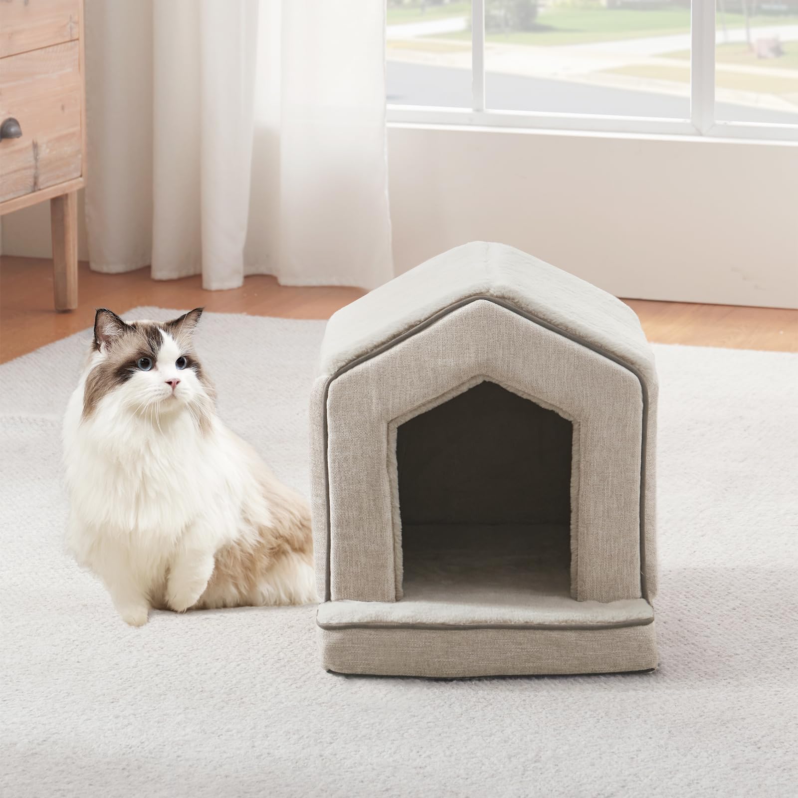 DEBANG HOME bottom-foam support provides gentle, supportive resting surface.