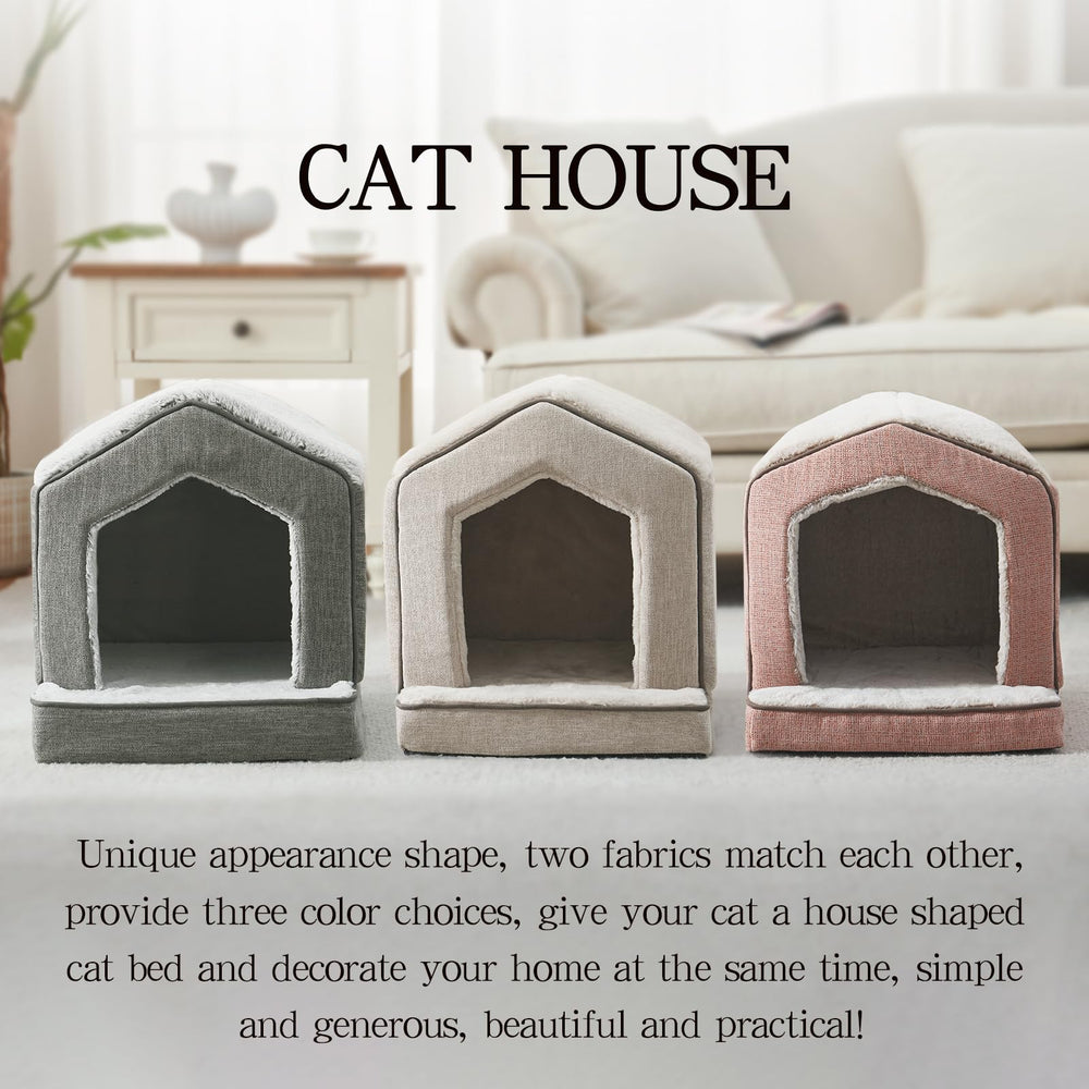 DEBANG HOME cat house in gray color complements modern home styling.
