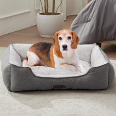 DEBANG HOME dog bed 30x24 gray top view promotes restful sleep for medium dogs