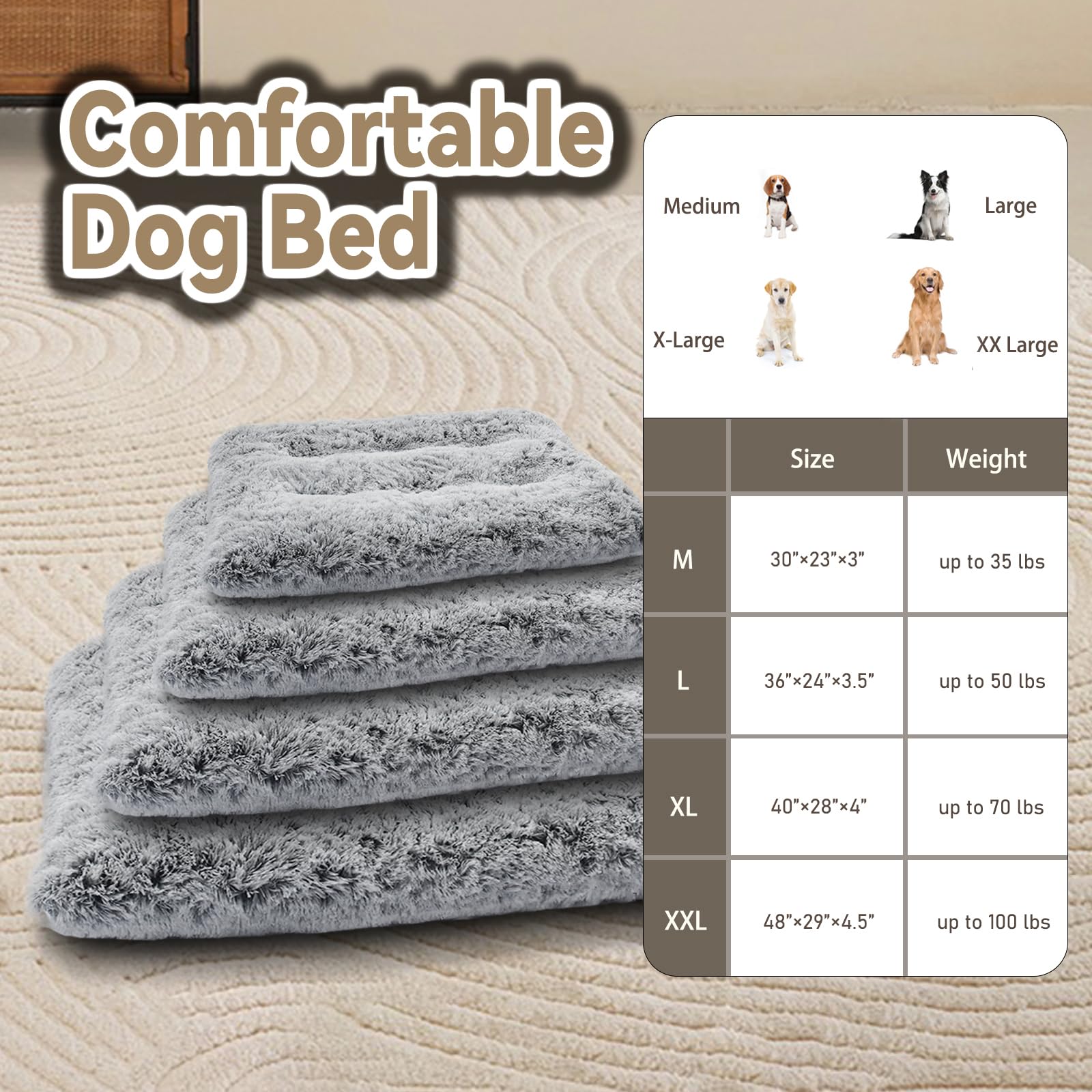 DEBANG HOME dog bed crate and car friendly for travel