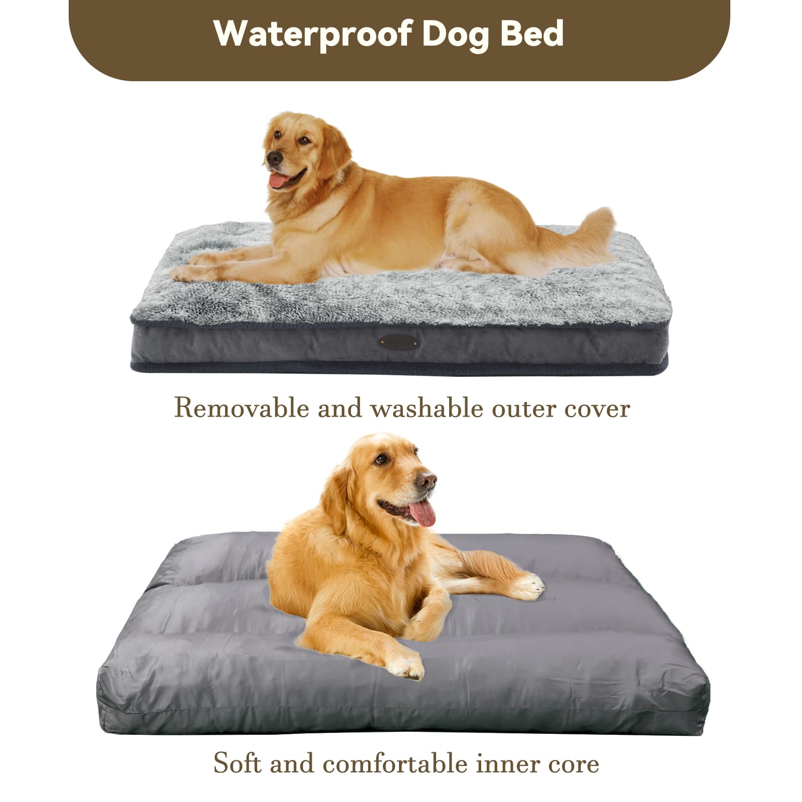 DEBANG HOME dog bed premium comfort foam base supports joints for peaceful rests.