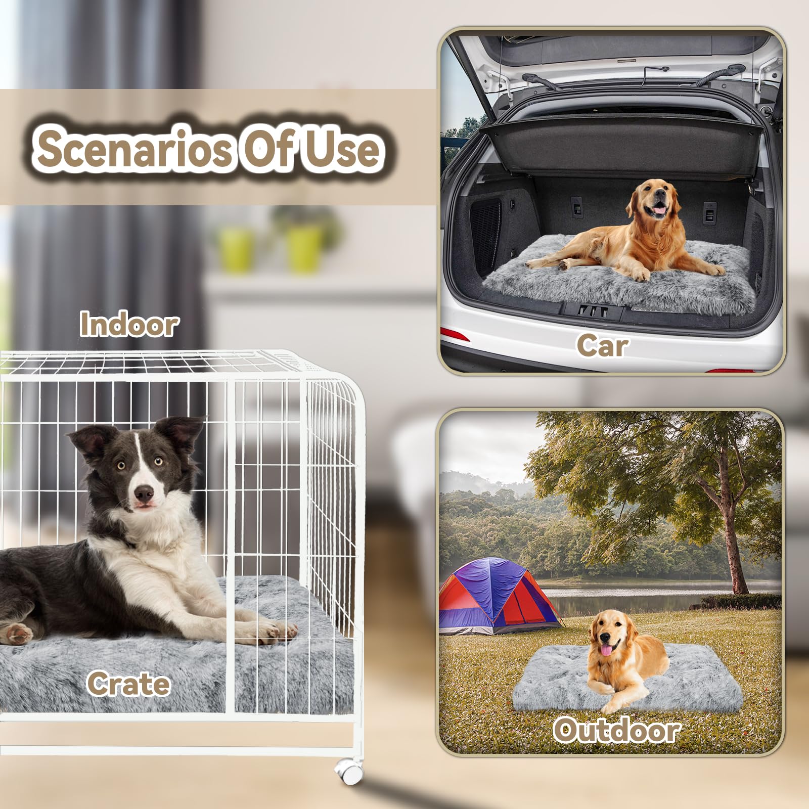 DEBANG HOME dog bed size options chart helps you pick the perfect fit.