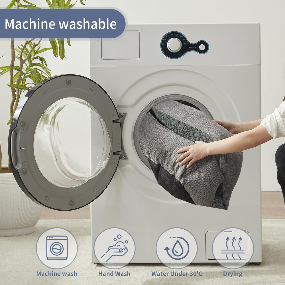 DEBANG HOME extra small bed gray machine-washable fabric for quick, easy cleaning