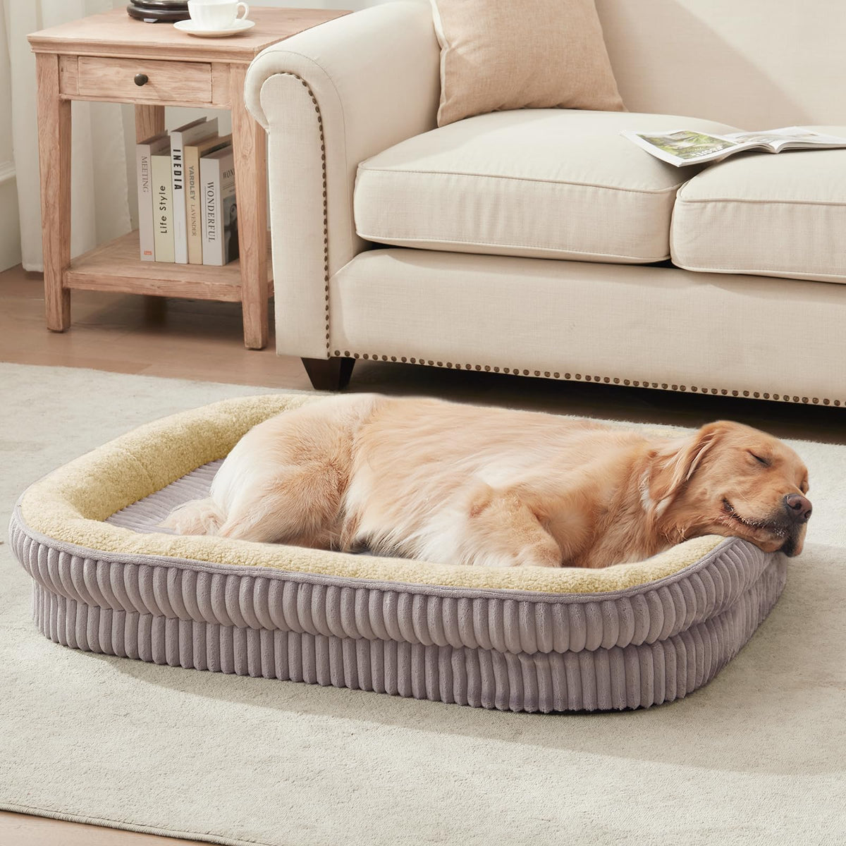 Debang Home orthopedic dog bed with egg crate surface providing joint relief and comfortable support