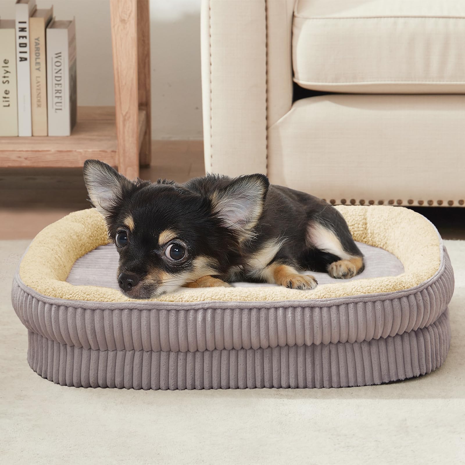 DEBANG HOME orthopedic dog bed egg crate surface joint-friendly support