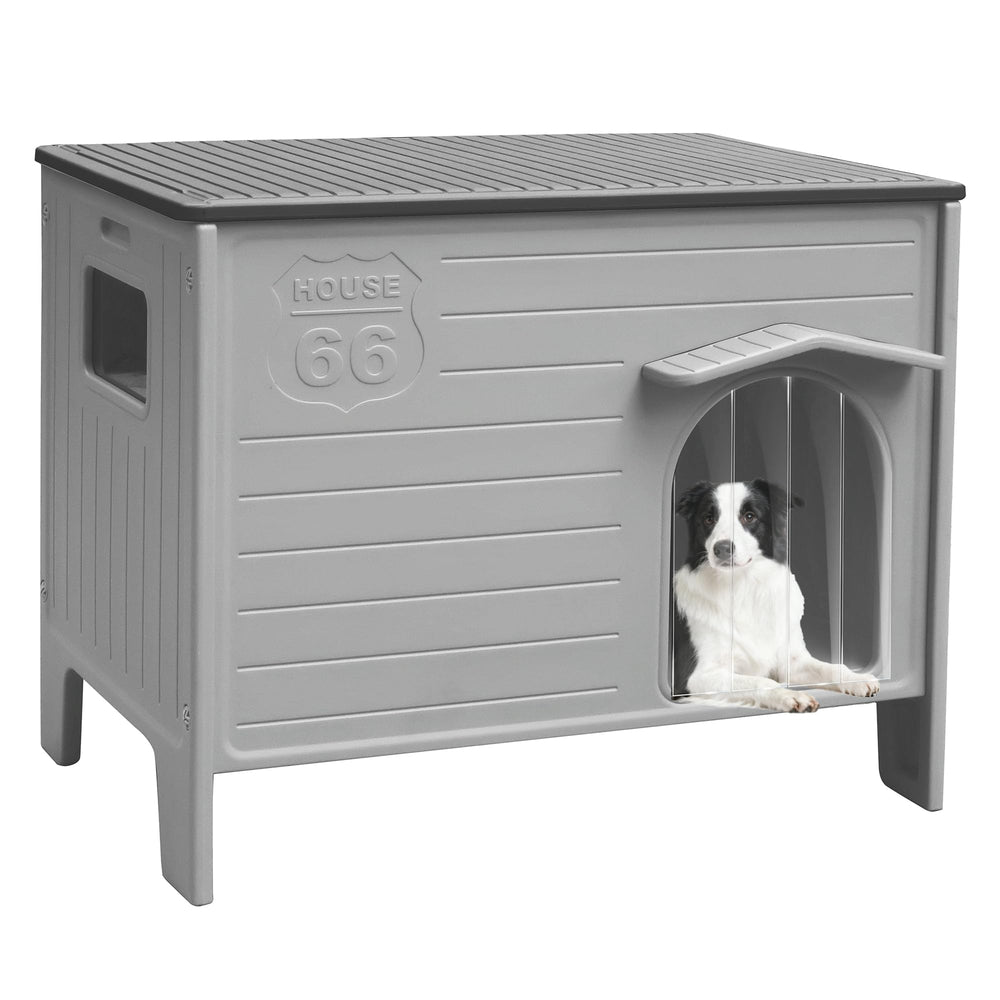 Deblue dog house exterior weatherproof shell shields against rain