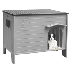 Deblue dog house exterior weatherproof shell shields against rain