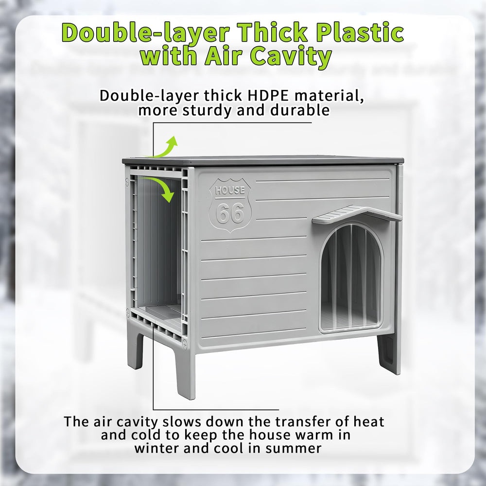 Deblue dog house double-layer HDPE insulation maintains warmth