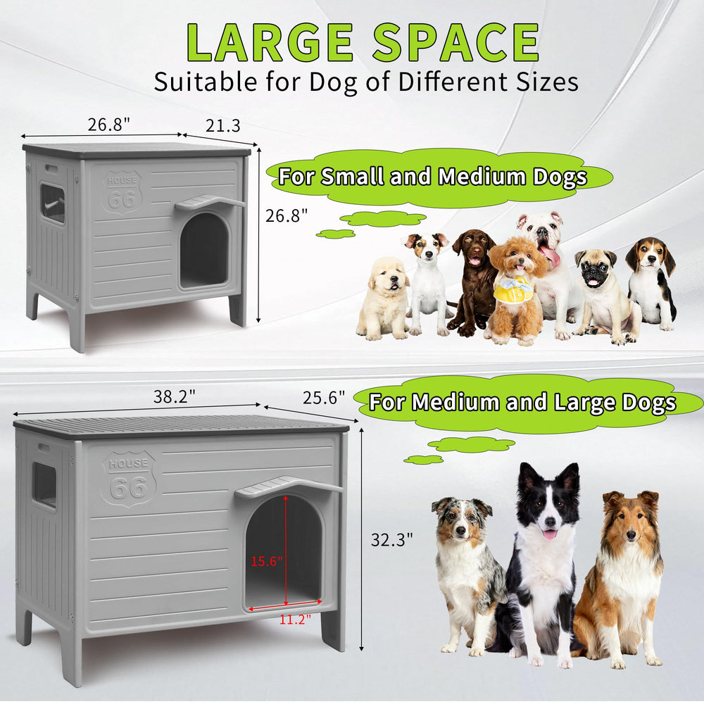 Deblue dog house pre-drilled parts enable quick assembly