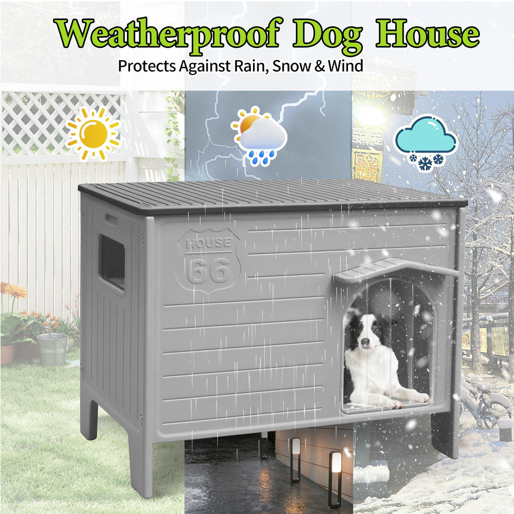 Deblue dog house dimensions offer roomy space for dogs