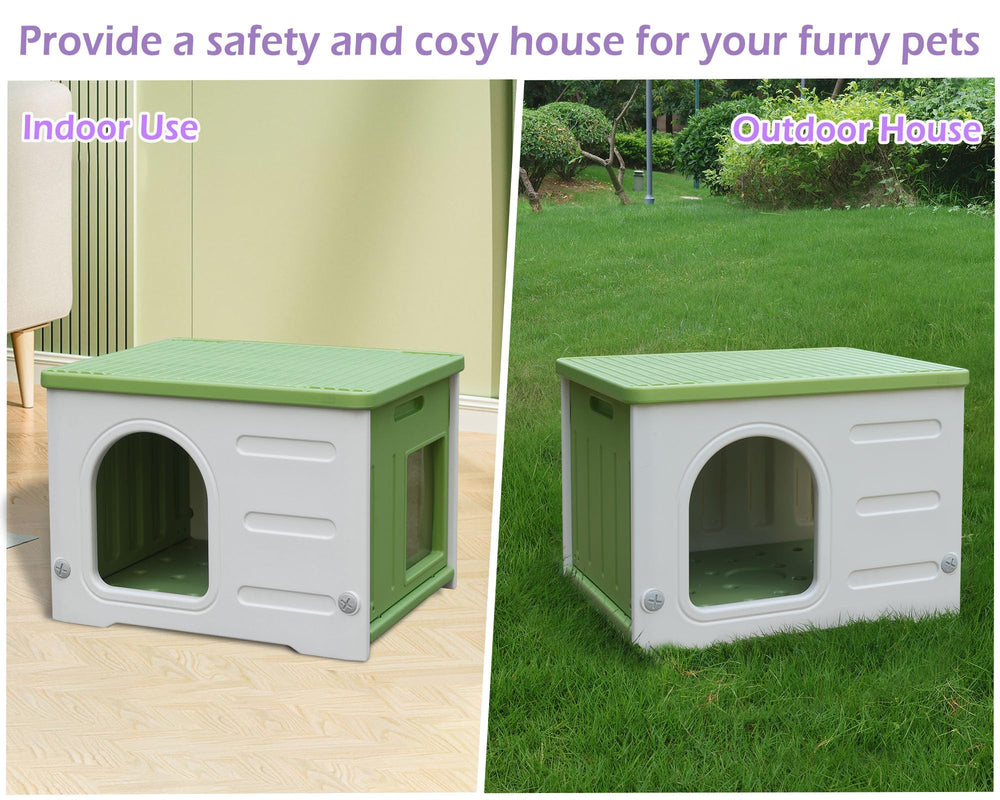 Deblue safe enclosure suitable for feral cats in garages or porches.