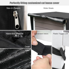 Deblue insulated cat house removable divider creates private warm rooms