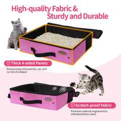 Deblue large cat litter box with 16 by 12 by 5 dimensions for medium cats