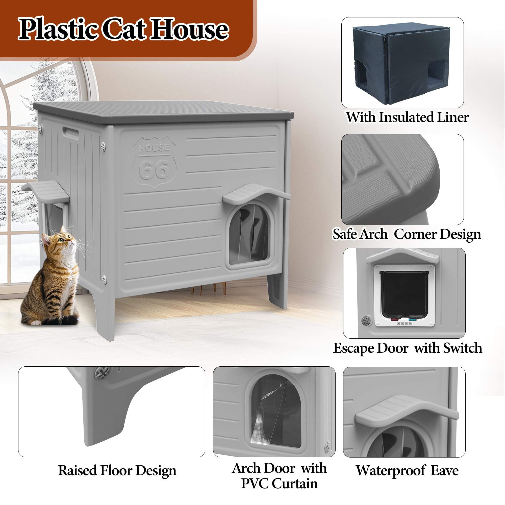 Deblue weatherproof eave and elevated floor keep interior dry.