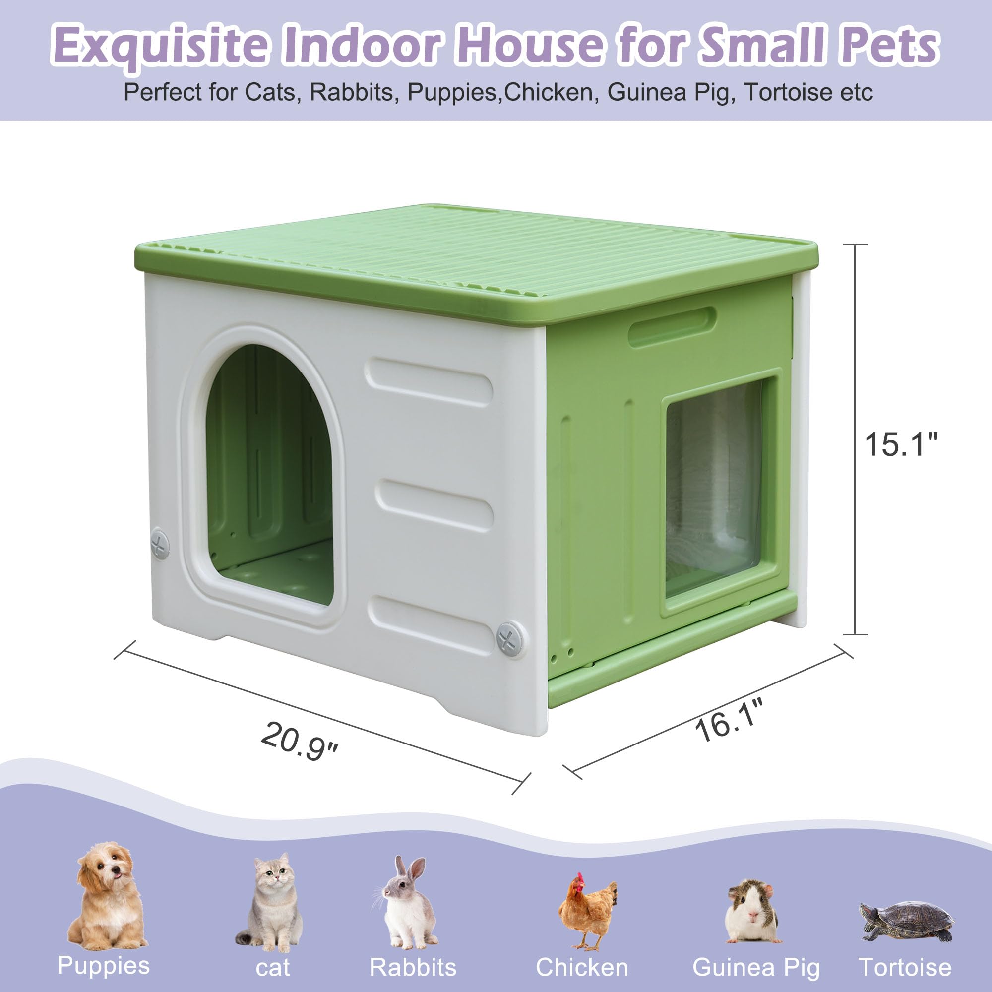 Deblue spacious capacity supports 1-2 cats up to 15 pounds.