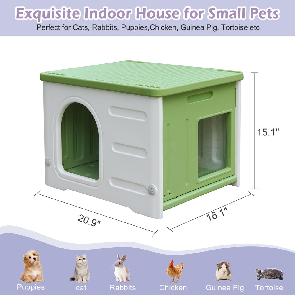 Deblue spacious capacity supports 1-2 cats up to 15 pounds.