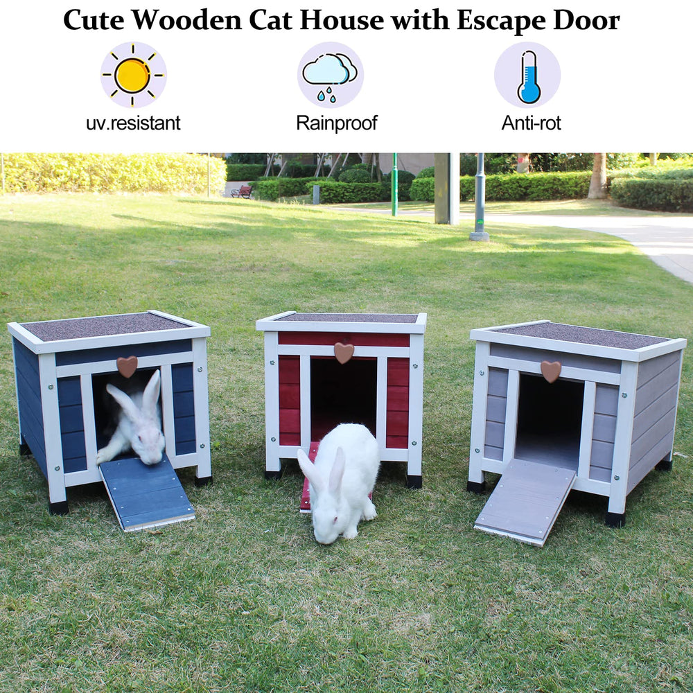 Deblue Weatherproof Cat House porch decor blends with outdoor space