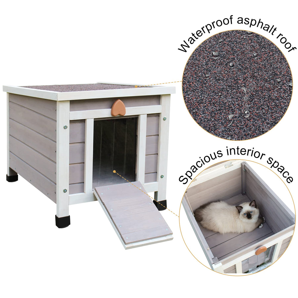 Deblue Weatherproof Cat House PVC door flap reduces drafts at entry