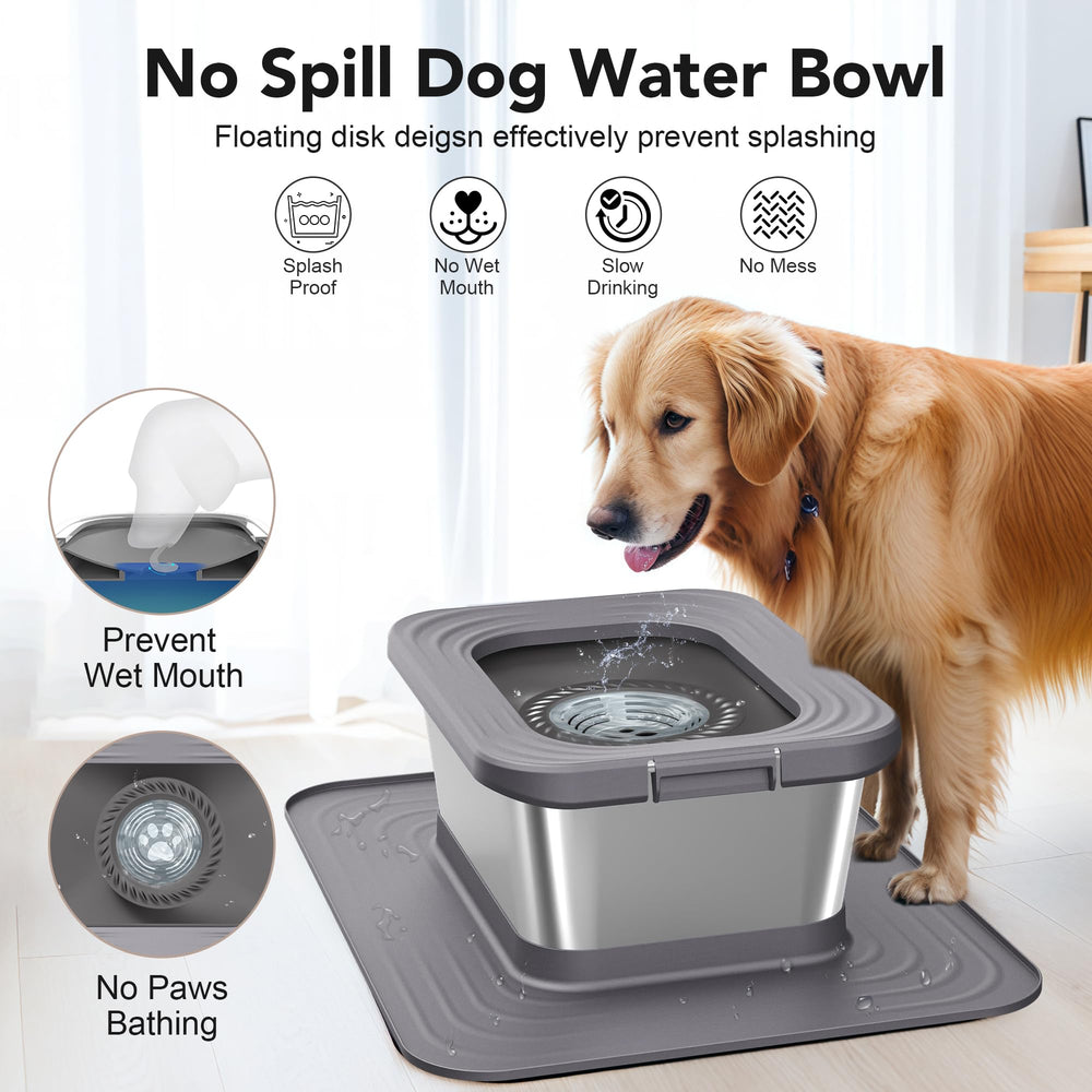 Decflow double anti-skid silicone base anchors the bowl on slick floors.