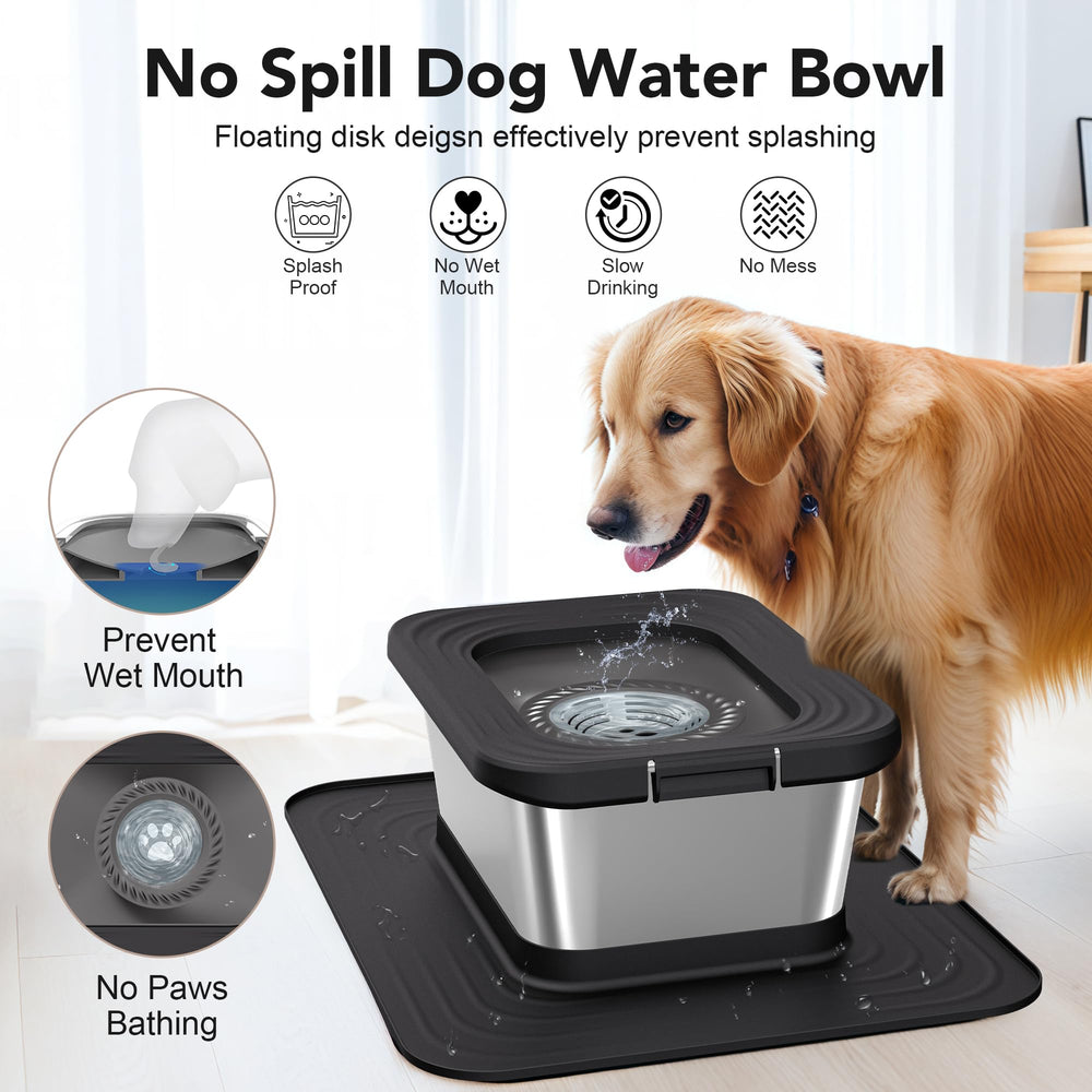 Decflow floating disk slows drinking to minimize spills and splashes.