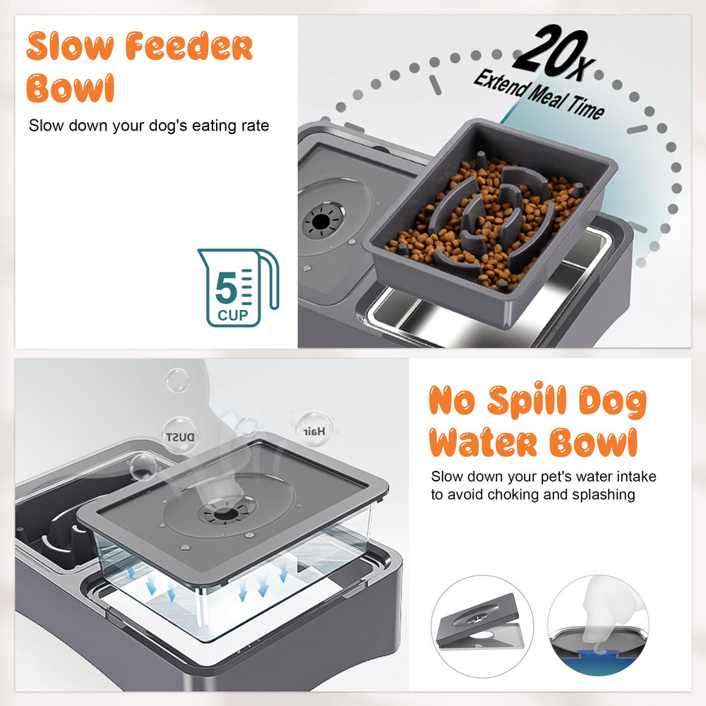 Decflow foldable dog bowl stand enables portable storage after meals