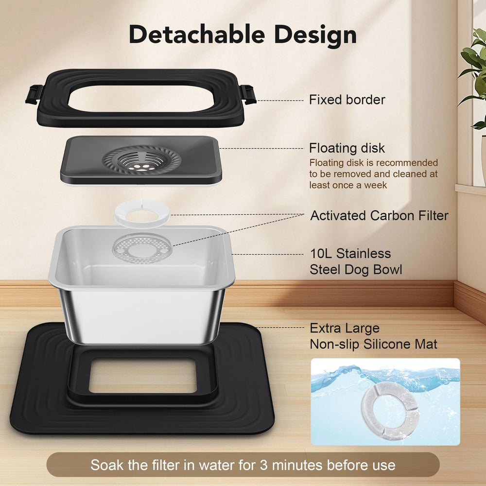 Decflow heavy-duty bowl for indoor and outdoor use handles busy pets.