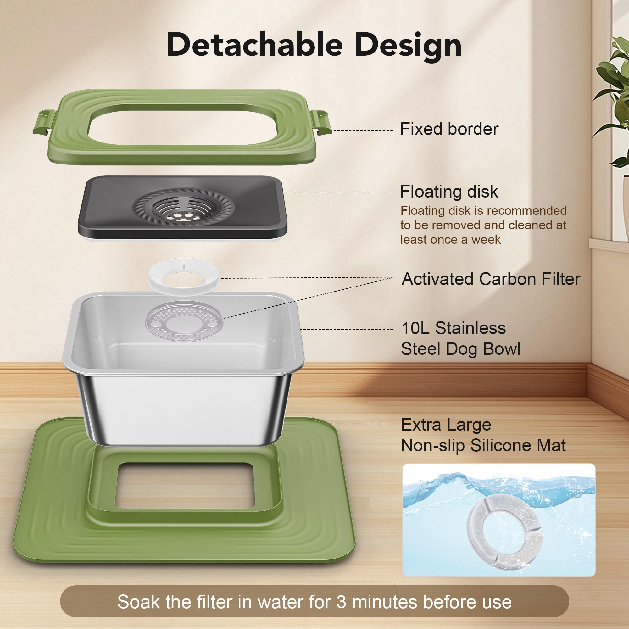 Decflow machine-washable parts enable quick post-meal cleanup.