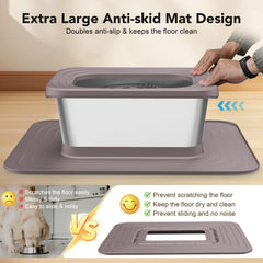 Decflow premium stainless steel bowl resists heat and cleans easily.