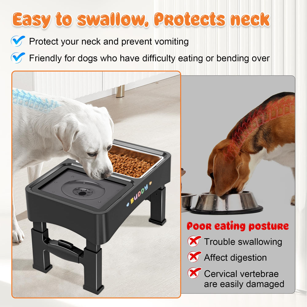 Decflow stainless steel bowl provides durable, rust-resistant feeding with easy cleaning.