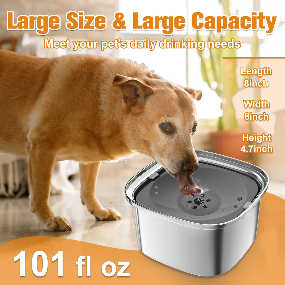 Decflow stainless steel no-drip bowl emphasizes rust-resistant surface