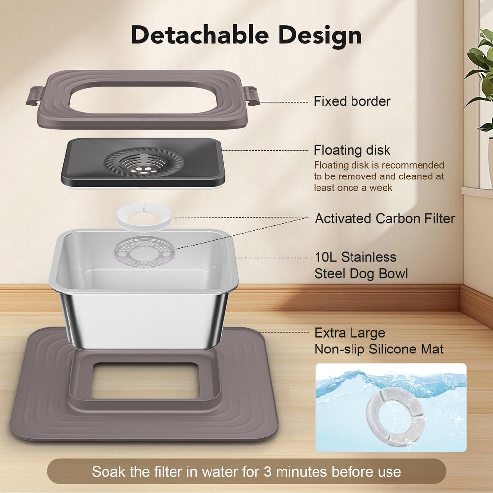 Decflow water-filter system keeps impurities in check for fresher water.