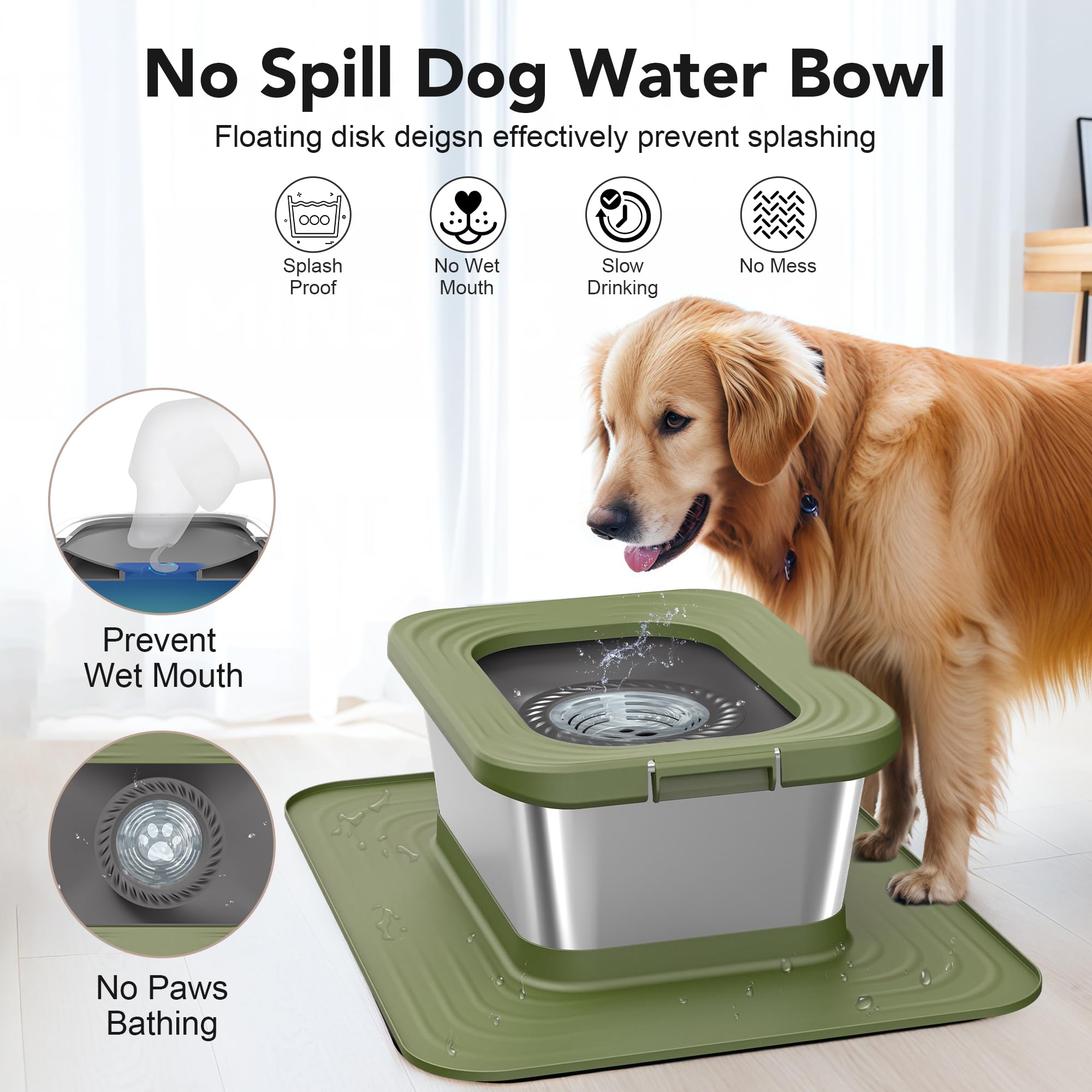Decflow XXL silicone mat provides strong floor grip during drinking.