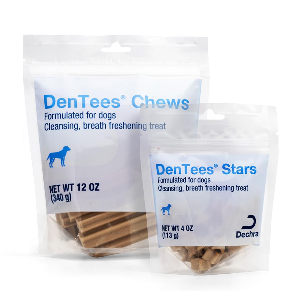 Dechra DenTees ingredients label closeup confirms no preservatives or artificial colors.
