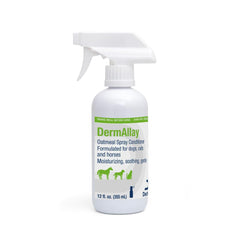 Dechra DermAllay oatmeal conditioner bottle provides soothing hydration for pets