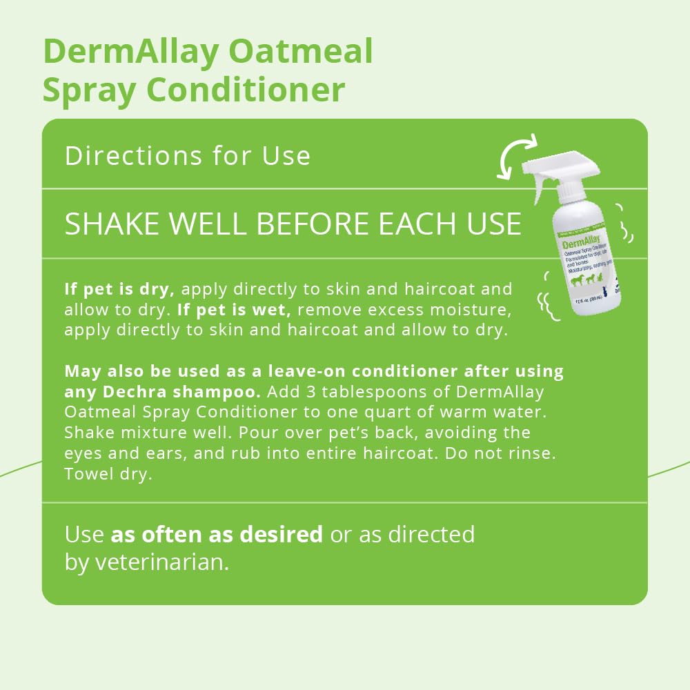 Creamy lather from Dechra DermAllay oatmeal conditioner eases bath rinsing
